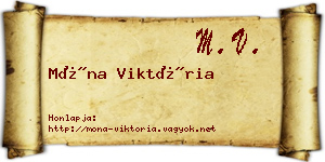 Móna Viktória névjegykártya