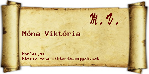Móna Viktória névjegykártya